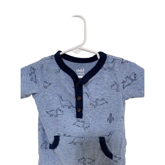 Child Of Mine Carters Boys Infant Baby Size 12 Months Short Sleeve 1 piece Rompe - Picture 2 of 3